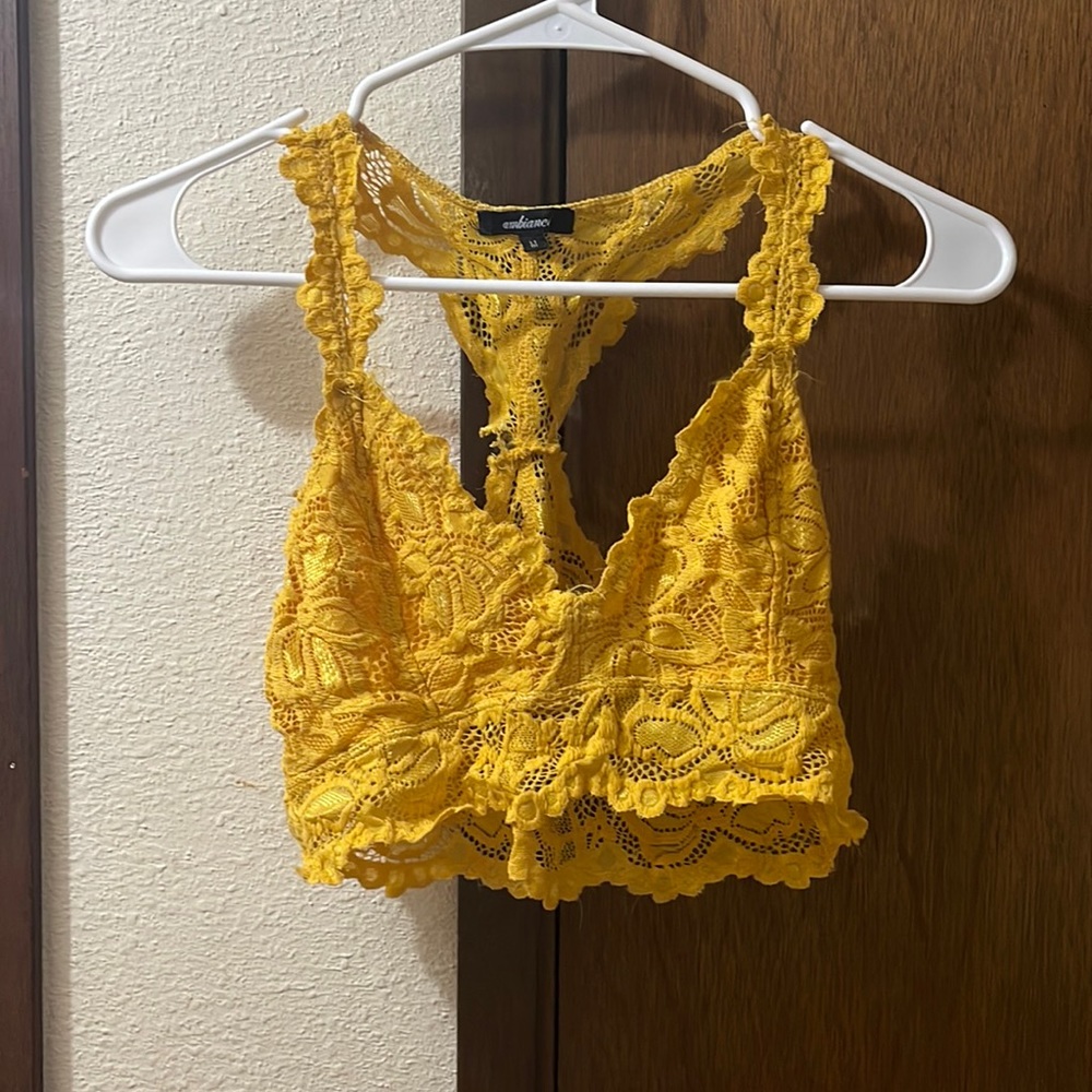 Yellow no padding bralette